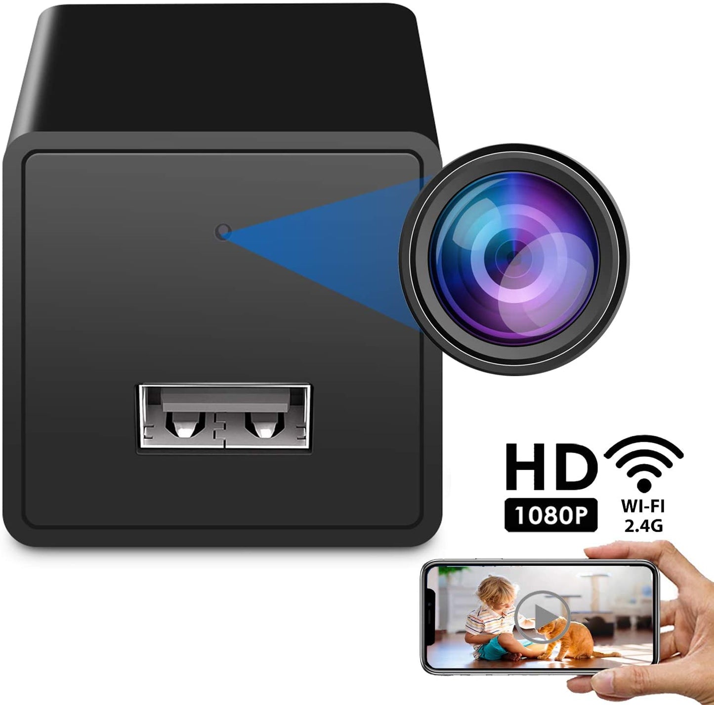 1080P WIFI Mini Charger USB Camera